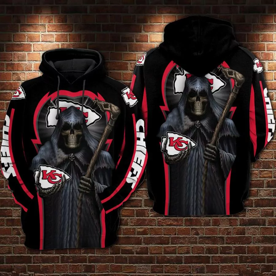 Kansas City Chiefs Death God Red Black Adult Dm240 3d