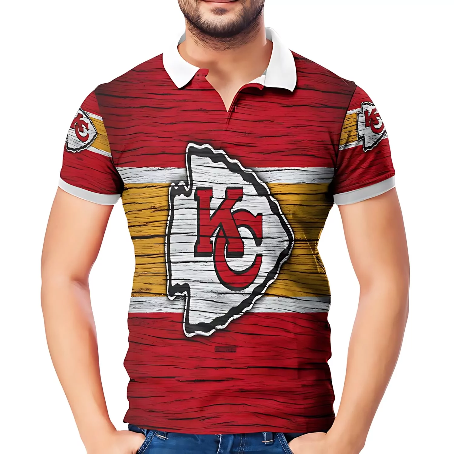 Kansas City Chiefs Dynamic Stripes 3d polo
