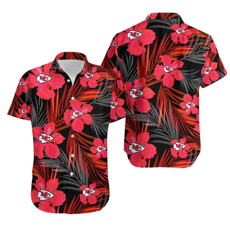 Kansas City Chiefs Flower and Logo Hawaiian and Shorts Summer 07310 3d hawaiian Shirt