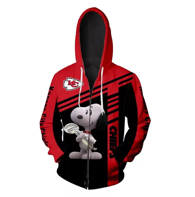 Kansas City Chiefs Funny Ghosts Pattern Halloween Edition Unisex Zip Up 45110 3d