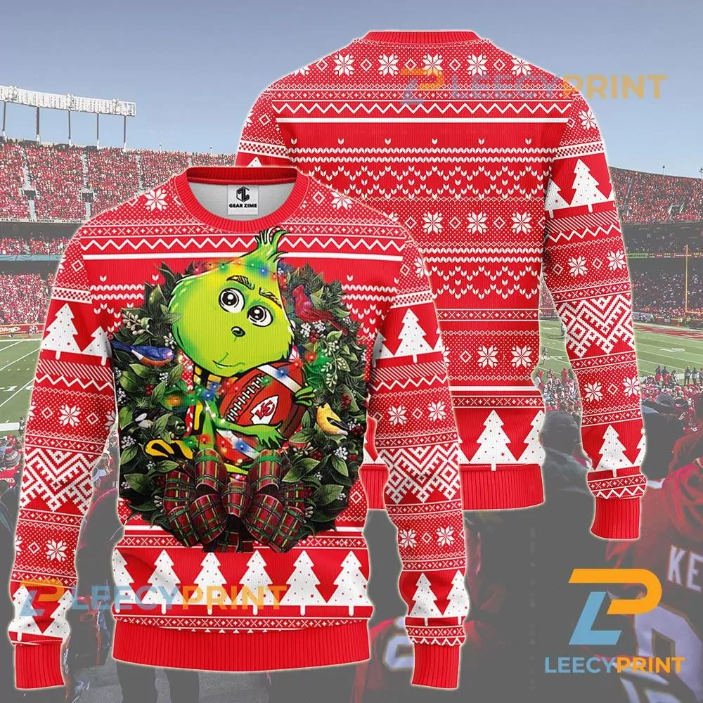 Kansas City Chiefs Gnome Christmas Black 3d ugly sweatshirt