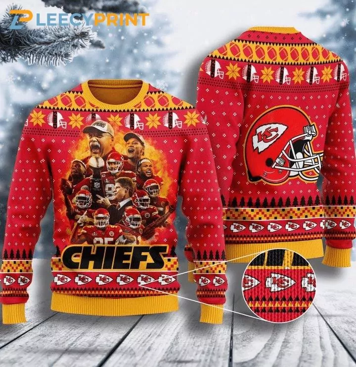 Kansas City Chiefs Grinch Stolen Black Christmas 3d ugly sweatshirt
