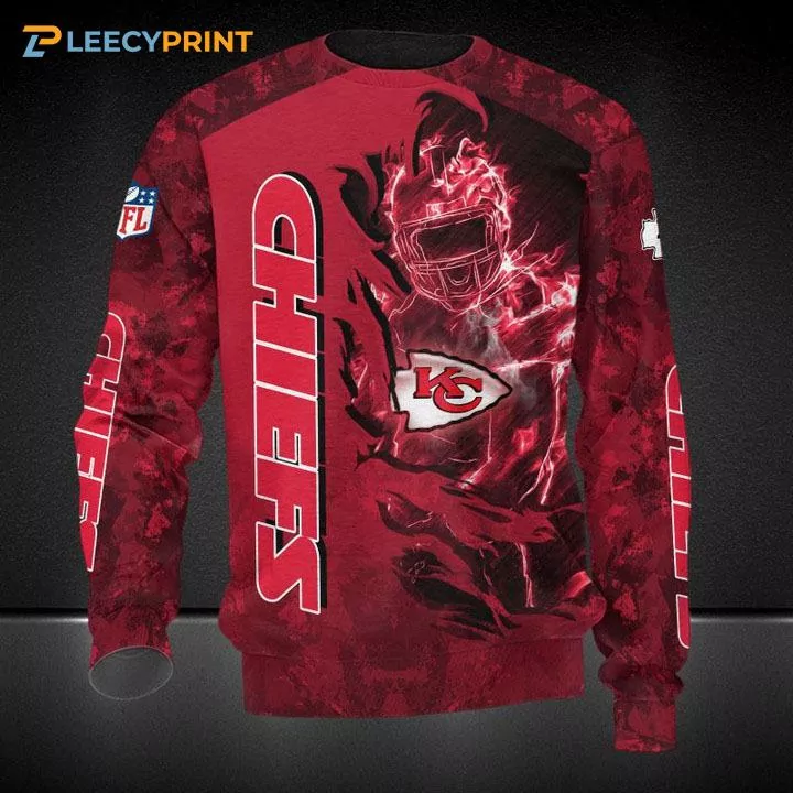 Kansas City Chiefs Grinch Stolen Black Christmas 3d ugly sweatshirt