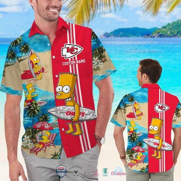 Kansas City Chiefs Hawaiian Sunset Warrior 3d hawaiian Shirt