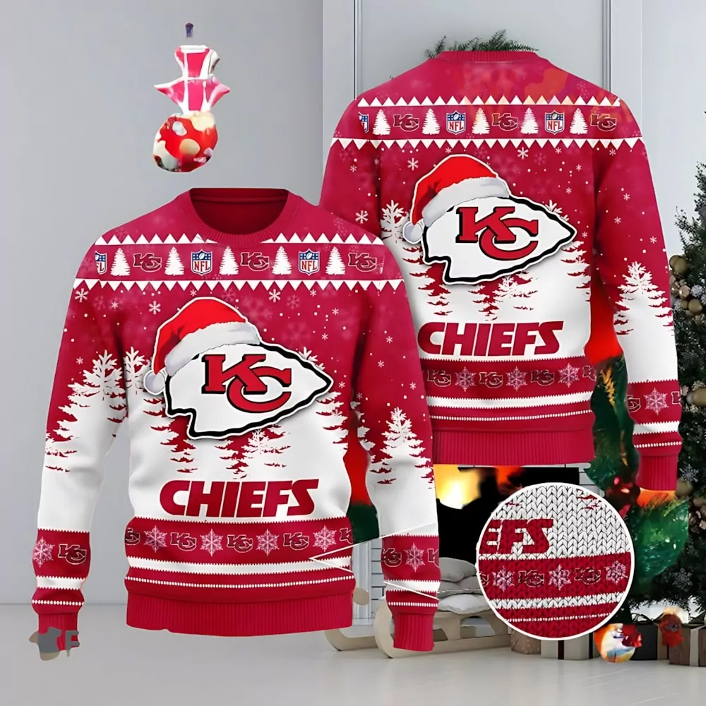 Kansas City Chiefs HoHoHo Mickey Christmas 3d ugly sweatshirt