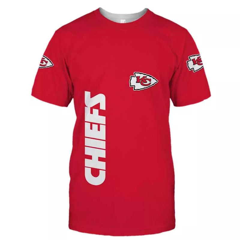 Kansas City Chiefs Men's And Women's All Over Print Red s 3d tshirt