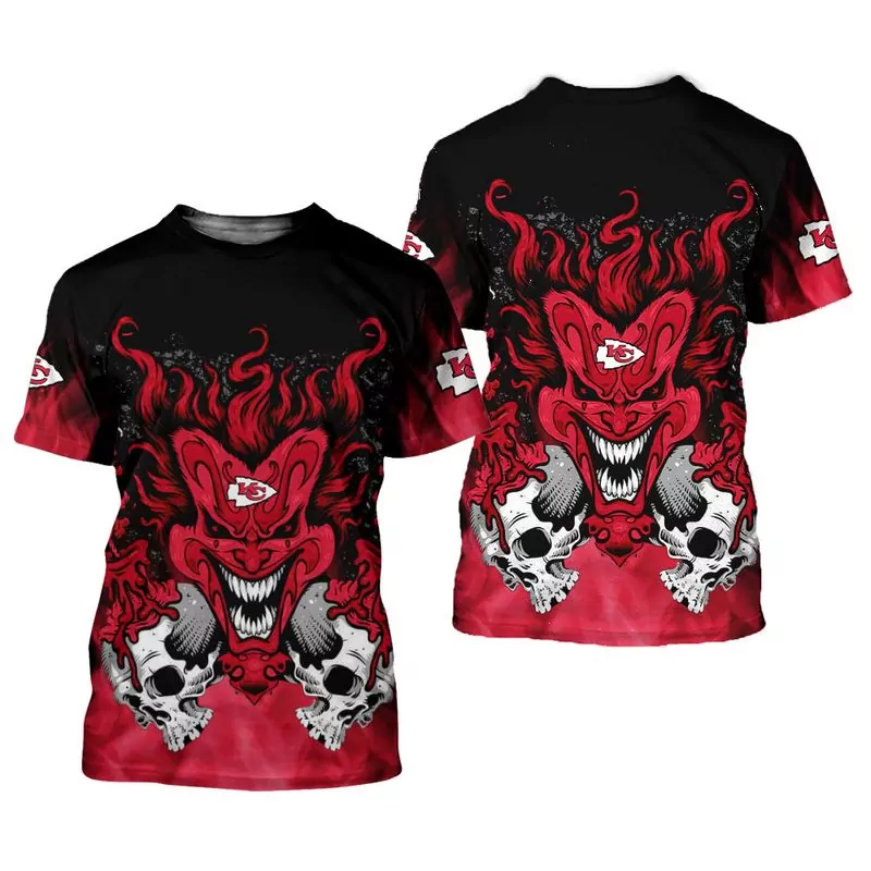 Kansas City Chiefs Men's And Women's All Over Print Red s 3d tshirt