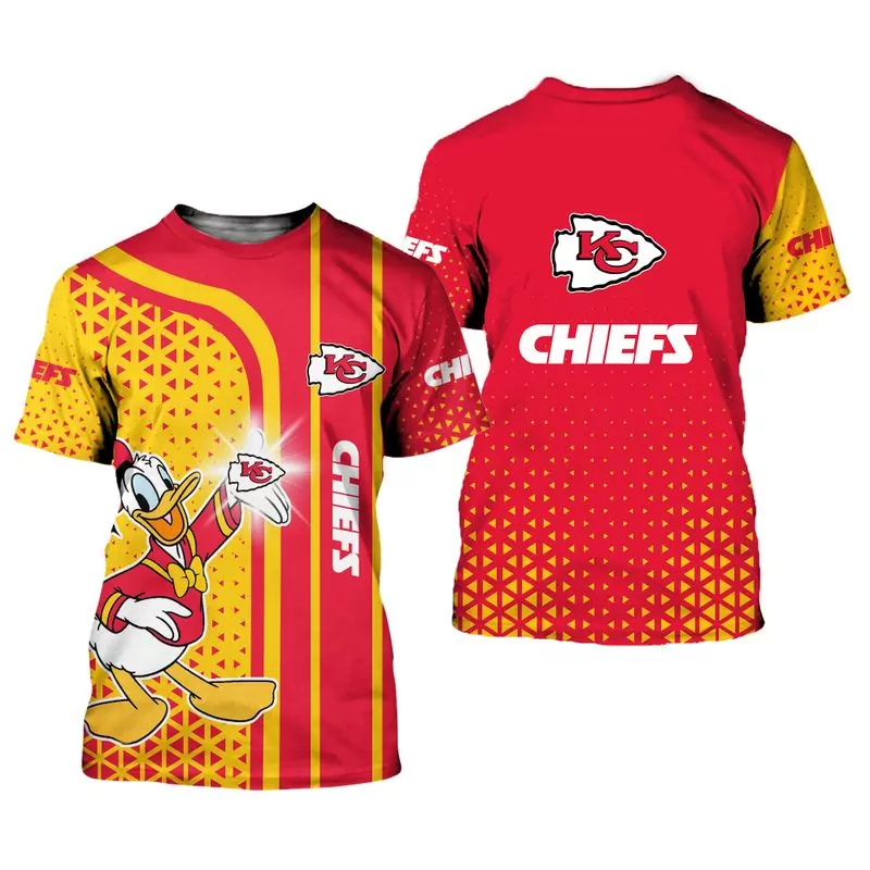 Kansas City Chiefs Men's And Women's All Over Print Red s 3d tshirt