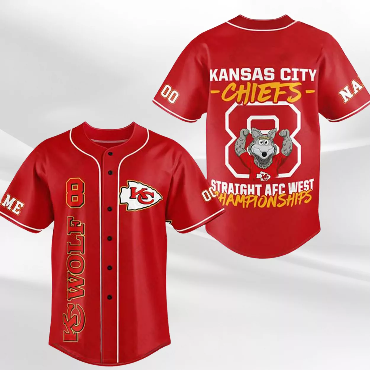 Kansas City Chiefs Muscle Power Custom Baseball 3d Baseball Shirt