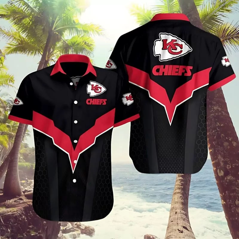 Kansas City Chiefs Palm Oasis Hawaiian 3d hawaiian Shirt