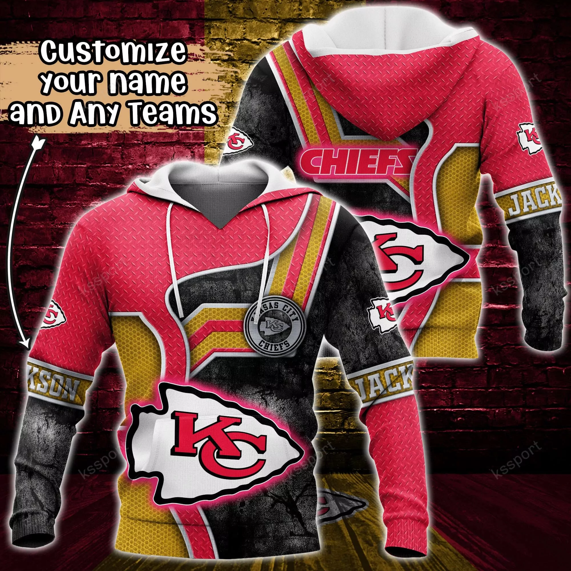 Kansas City Chiefs Personalized St. Patrick's Day 3d