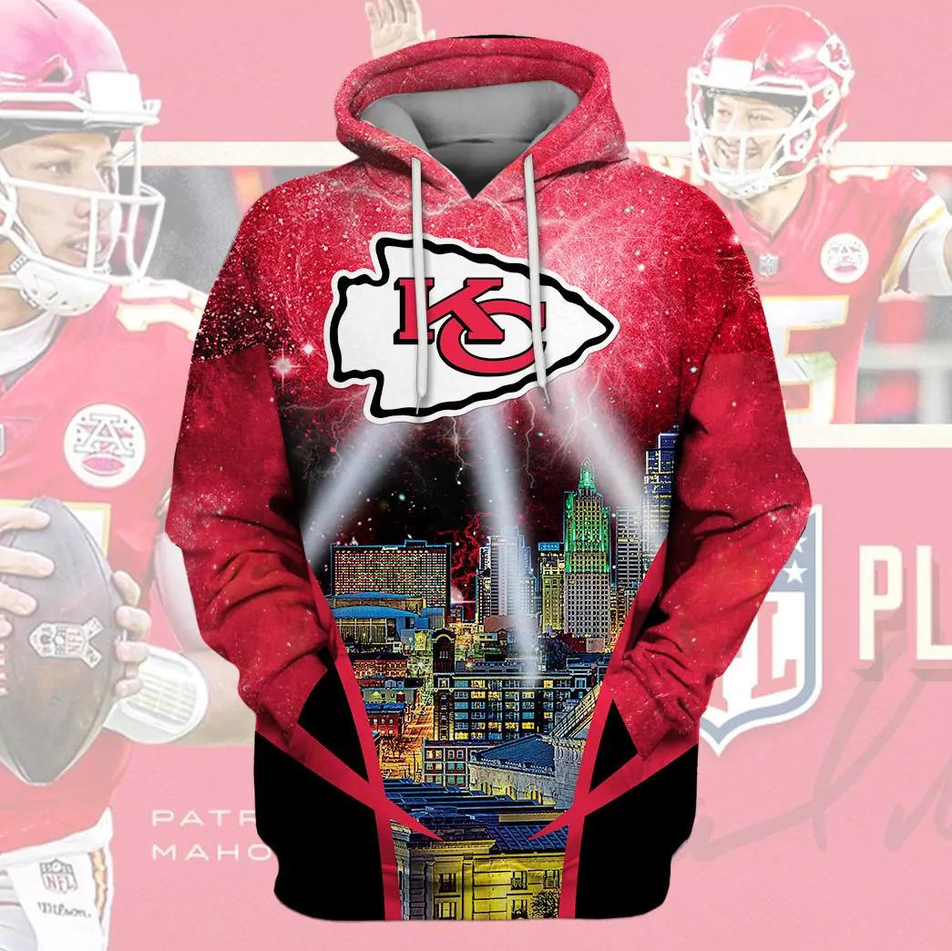 Kansas City Chiefs Skull And Rose Pattern Zip Up 65610 3d