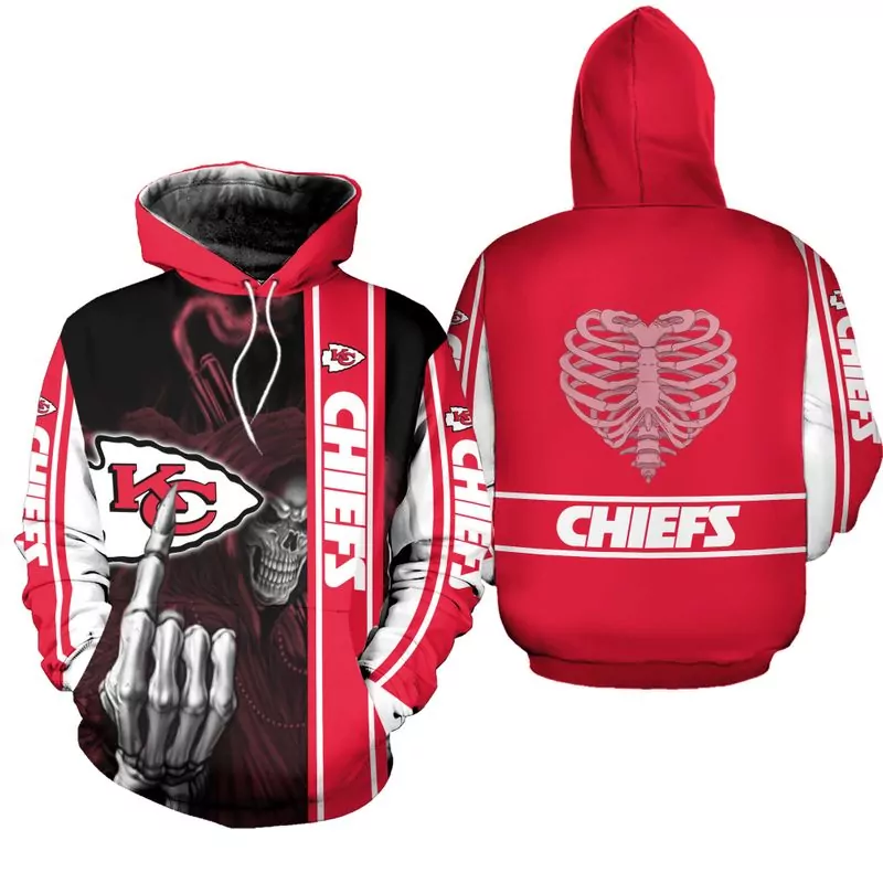 Kansas City Chiefs Skull Limited Edition Zip Unisex 01510 3d
