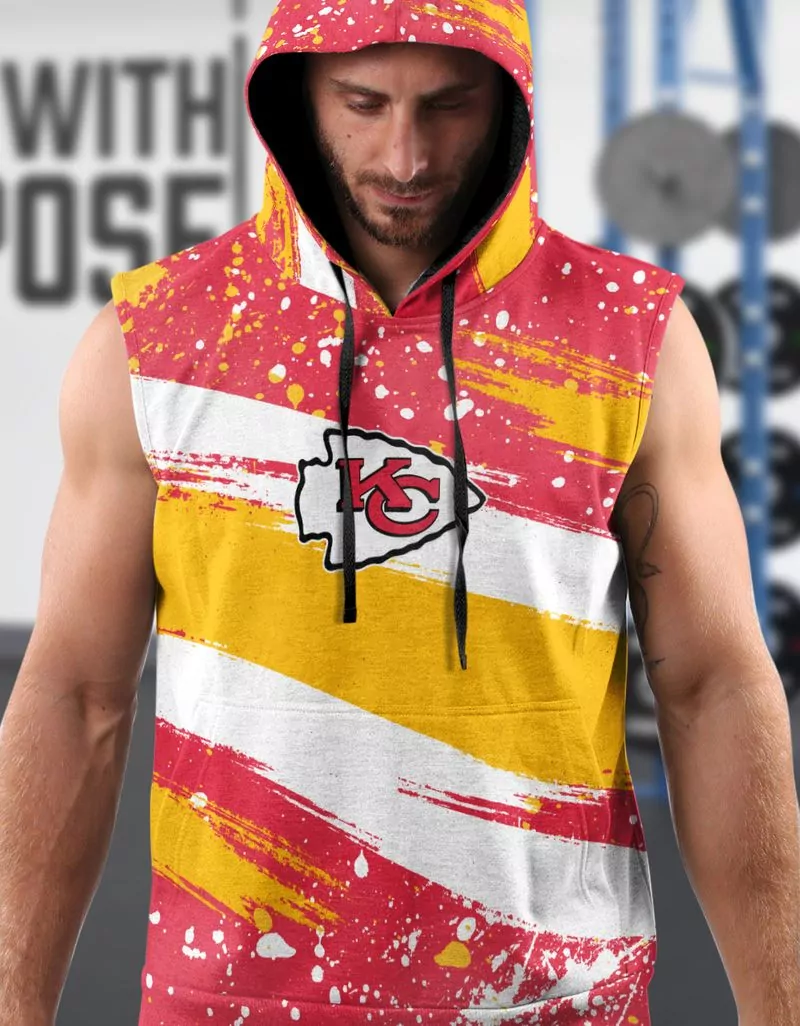 Kansas City Chiefs Splatted Colors Pattern Limited Edition Sleeveless 33310 3d