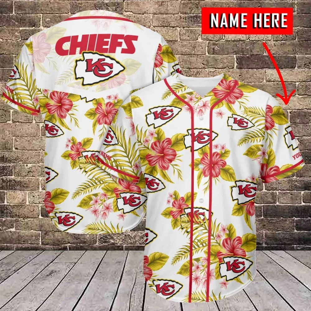Kansas City Chiefs Sunset Paradise Custom Baseball 3d Baseball Shirt