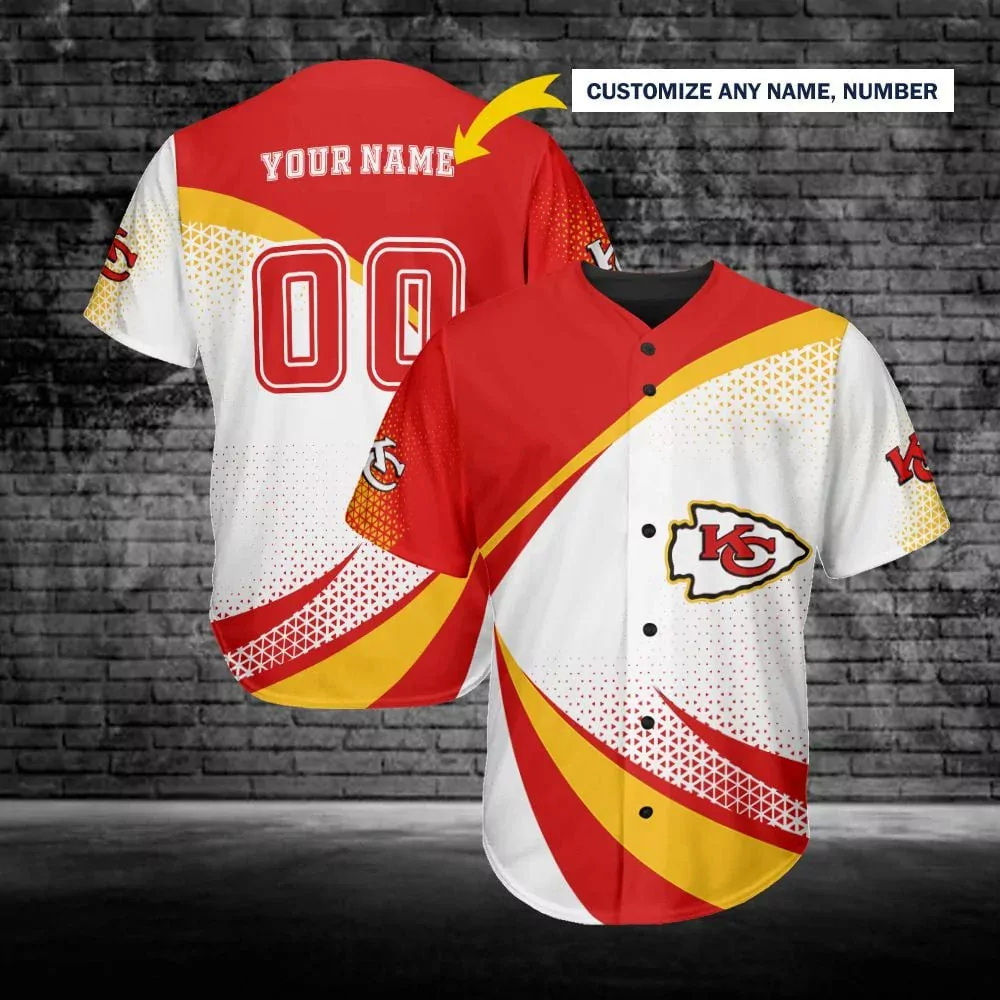 Kansas City Chiefs Sunset Paradise Custom Baseball 3d Baseball Shirt