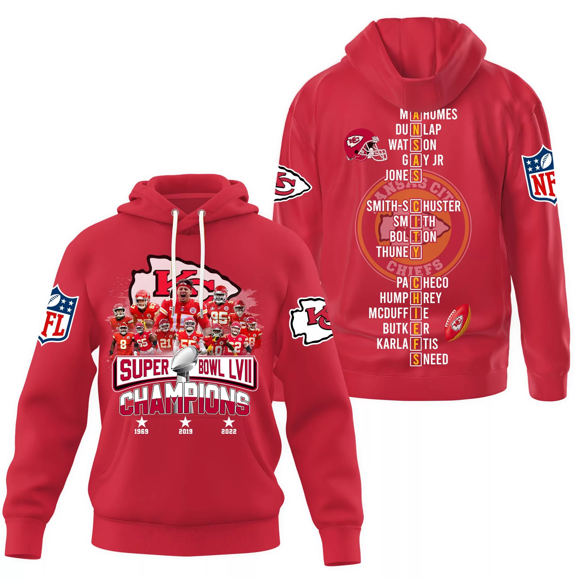 Kansas City Chiefs Super Bowl Liv 2020 Champions Zip Dm415 3d