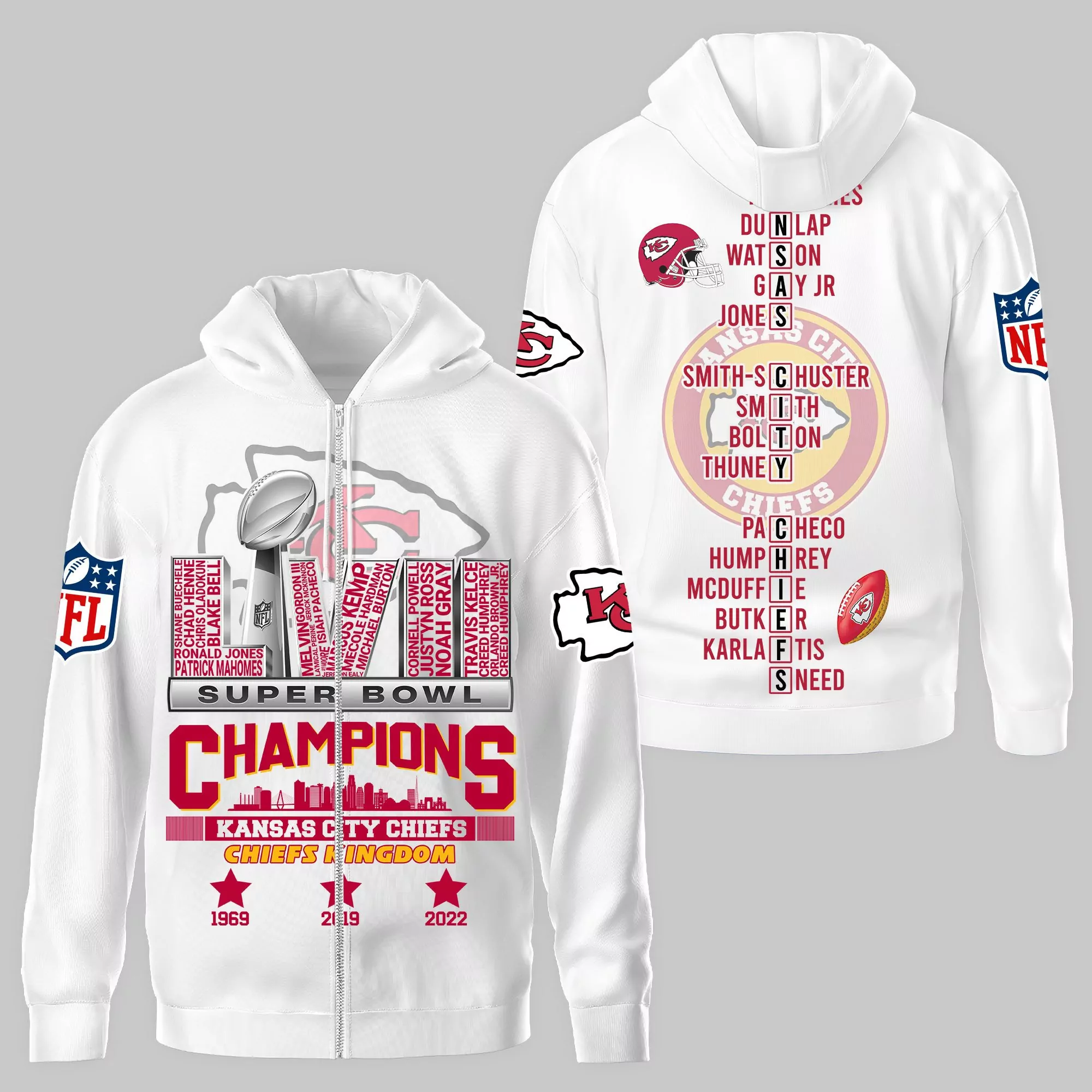 Kansas City Chiefs Super Bowl Lvii Champions Zip 3d