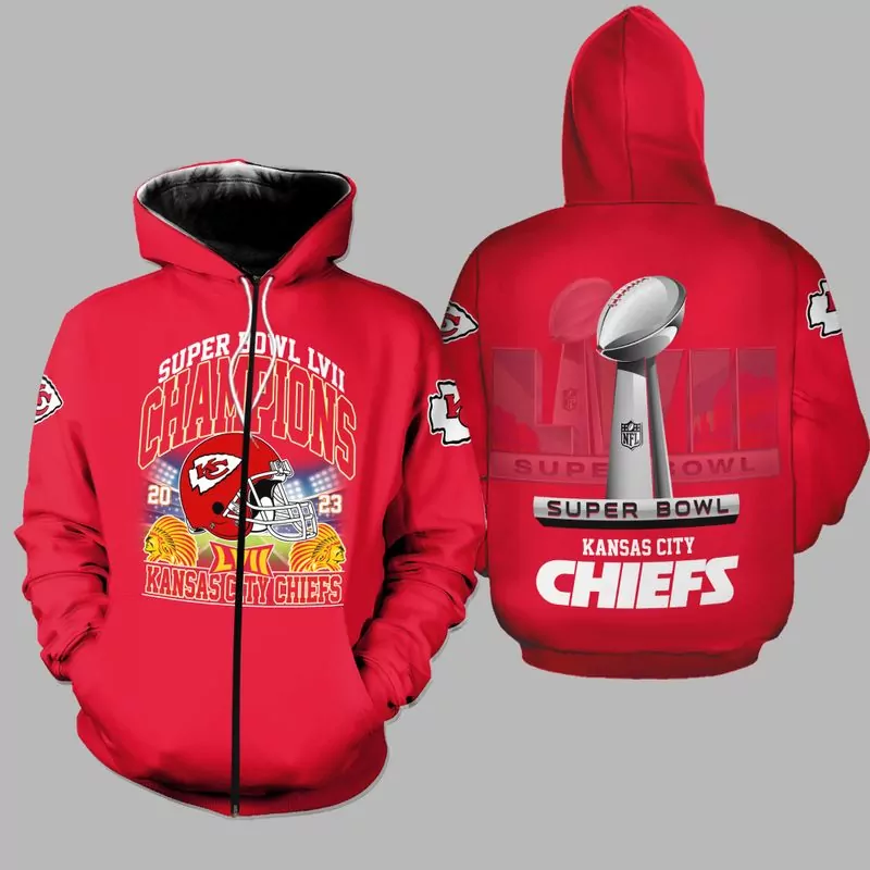 Kansas City Chiefs Super Bowl Lvii Champions Zip 3d