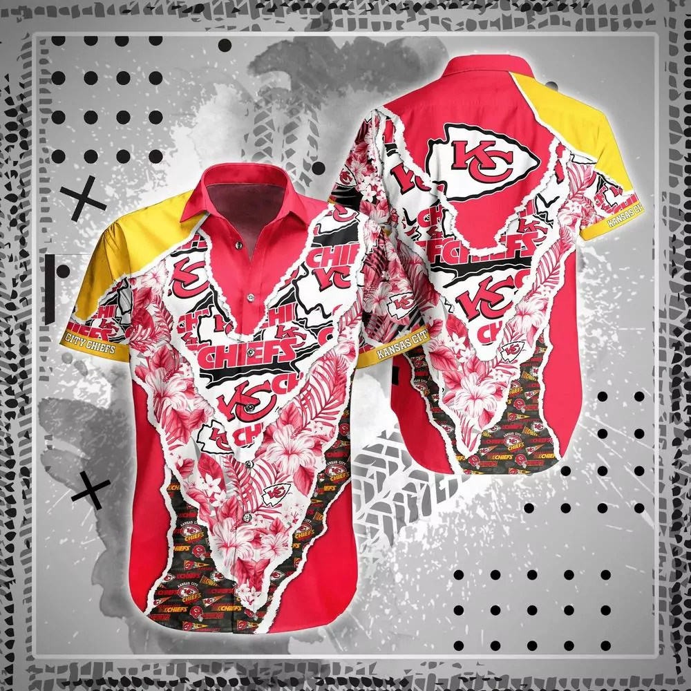 Kansas City Chiefs Tri Color Pride Hawaiian 3d hawaiian Shirt