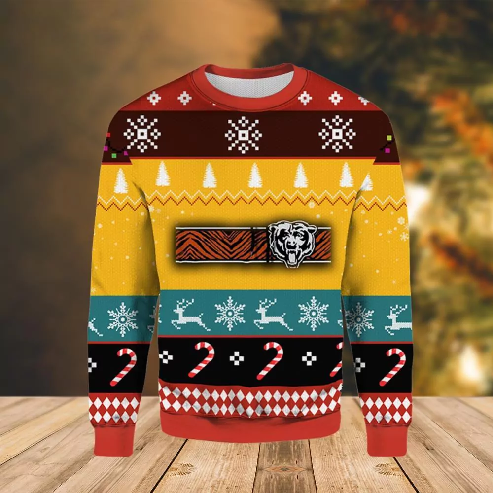 Khalil Mack Chicago Bears Christmas 3d ugly sweatshirt