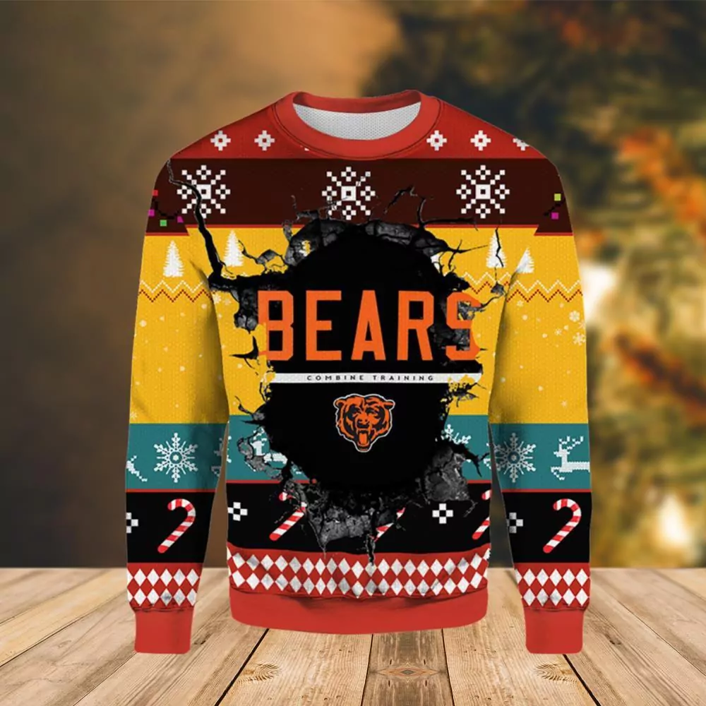 Khalil Mack Chicago Bears Christmas 3d ugly sweatshirt