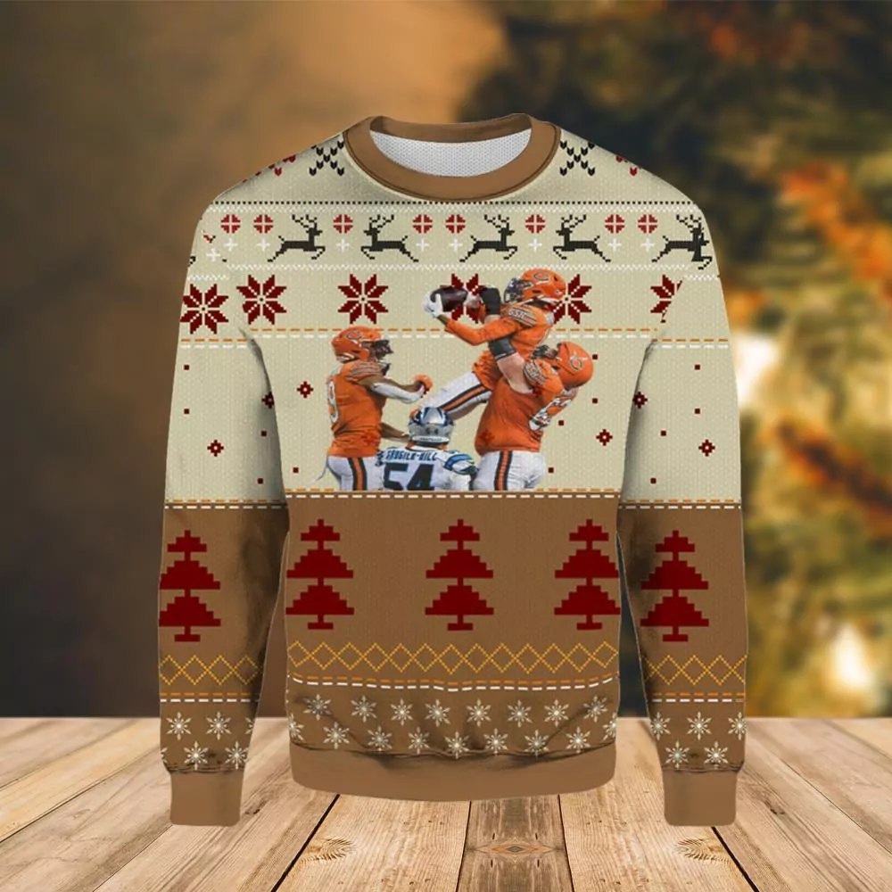 Khalil Mack Chicago Bears Christmas 3d ugly sweatshirt