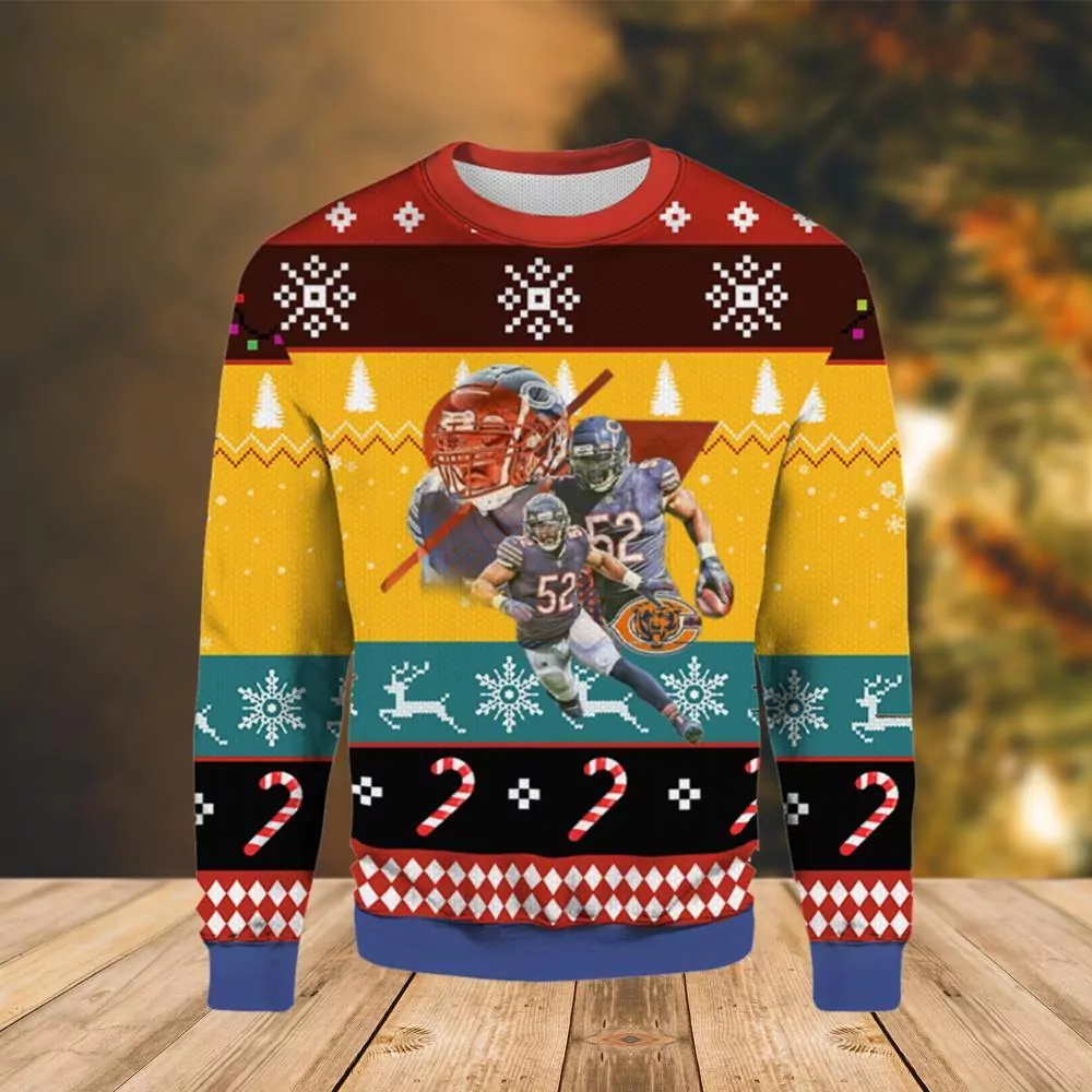 Khalil Mack Chicago Bears Christmas 3d ugly sweatshirt