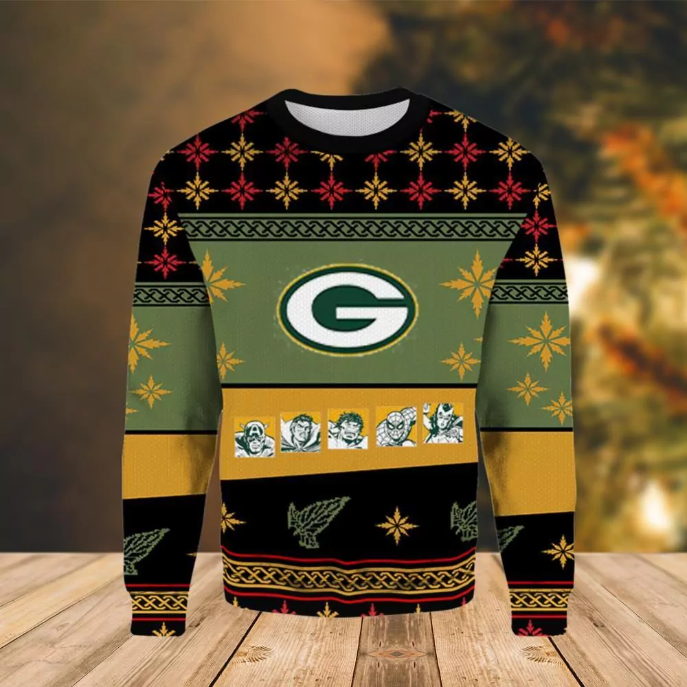 Logo Nfl Custom Green Bay Packers Christmas Awesome 3d ugly sweatshirt