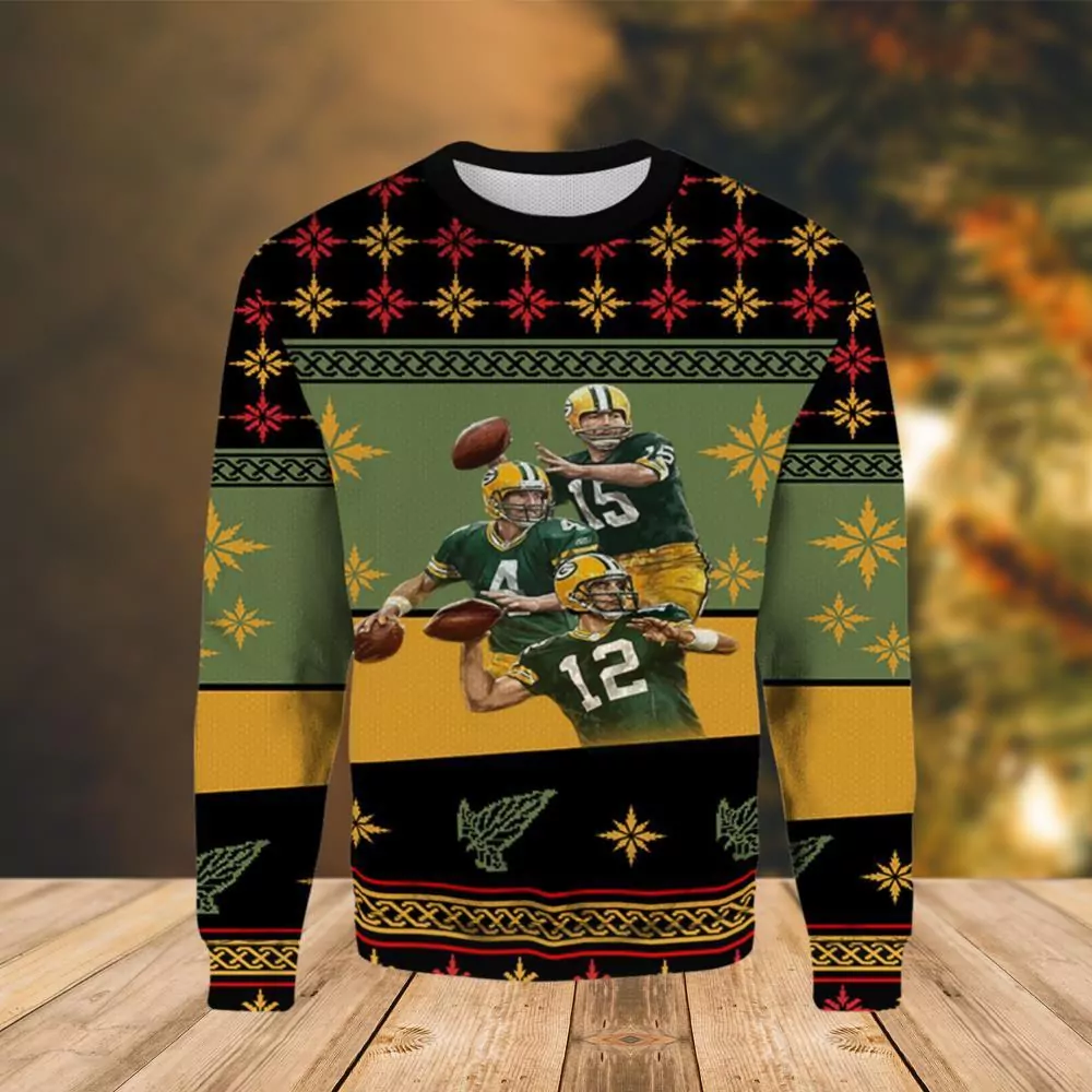 Logo Nfl Custom Green Bay Packers Christmas Awesome 3d ugly sweatshirt