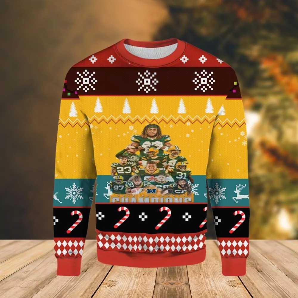 Logo Nfl Custom Green Bay Packers Christmas Awesome 3d ugly sweatshirt