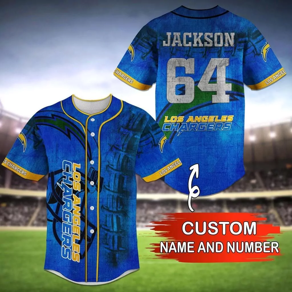 Los Angeles Chargers NFL Grateful Dead Personalized Baseball 3d Baseball Shirt