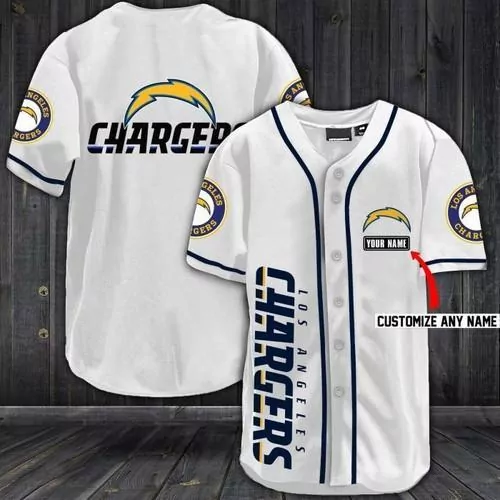 Los Angeles Chargers NFL Grateful Dead Personalized Baseball 3d Baseball Shirt