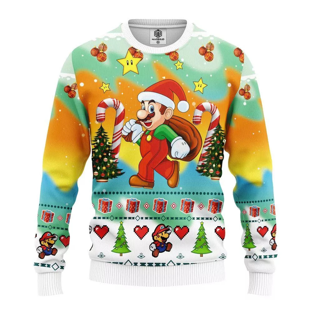 Mario Christmas Amazing Idea Thanksgiving 3d ugly sweatshirt