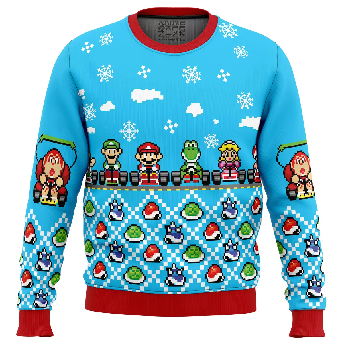 Mario Kart Christmas Holiday 3d ugly sweatshirt