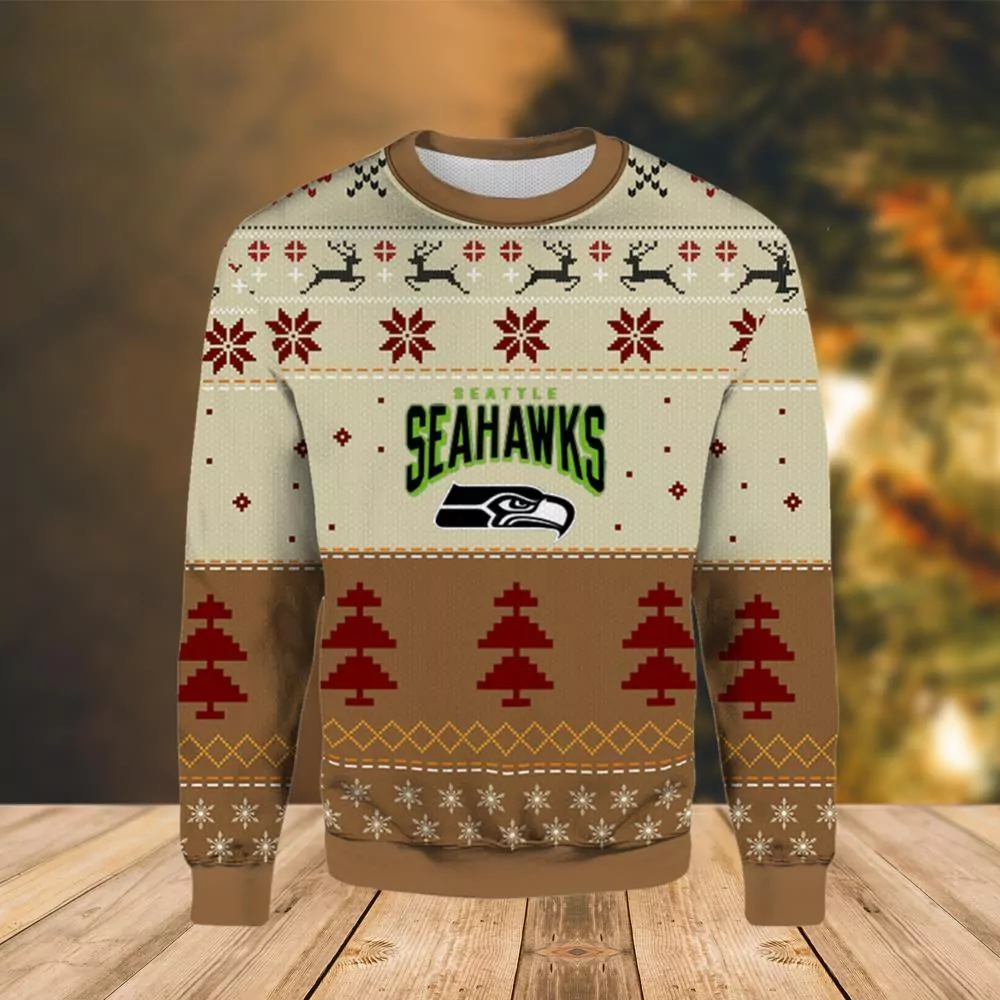 Marshawn Lynch Seattle Seahawks Christmas Awesome 3d ugly sweatshirt
