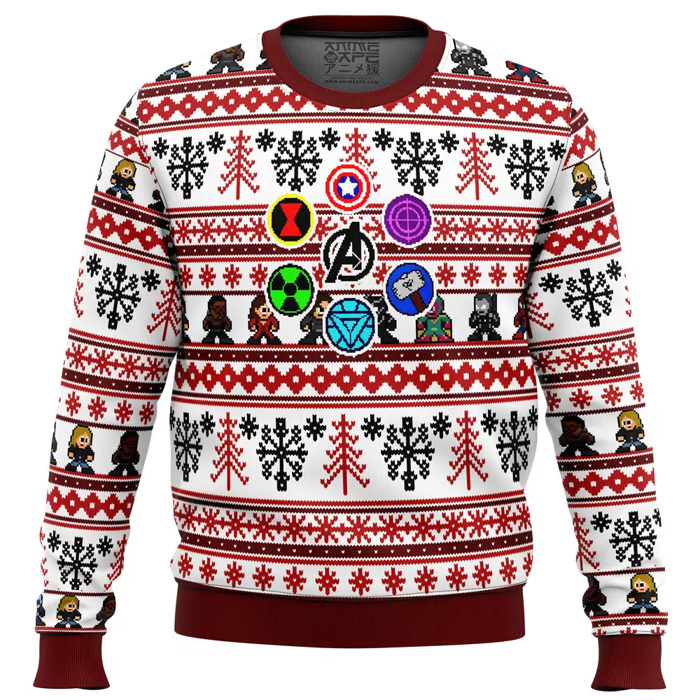 Marvel Avengers Retro Christmas Holiday 3d ugly sweatshirt
