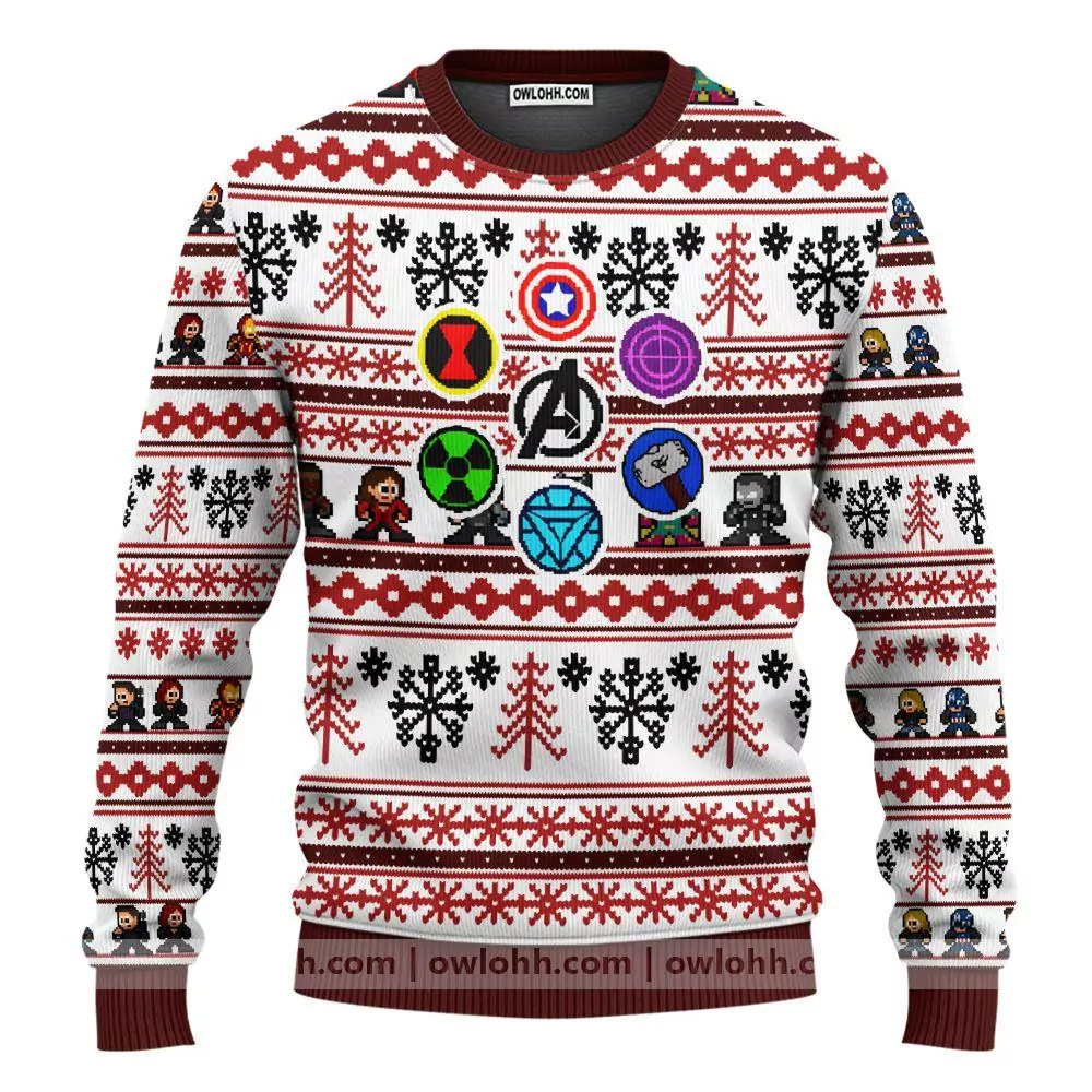 Marvel Avengers Retro Party Ideas Christmas Limited 3d ugly sweatshirt