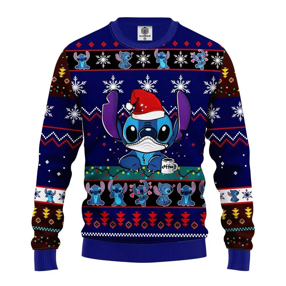 Merry Stitchmas Stitch Party Ideas Christmas Awesome 3d ugly sweatshirt