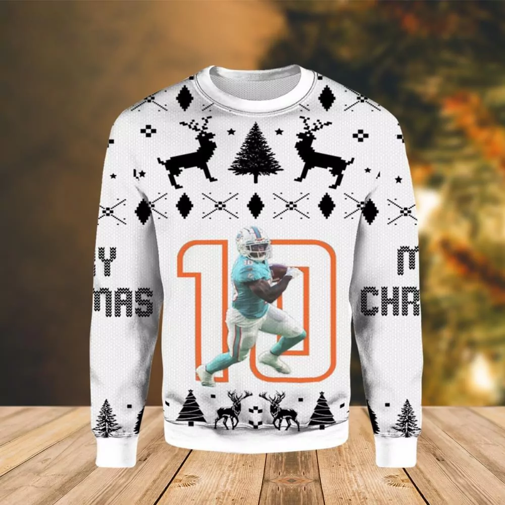 Miami Dolphins 1972 Chirmas 3d ugly sweatshirt