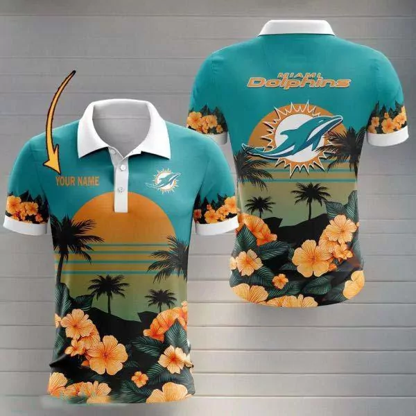 Miami Dolphins For Fan 01 3d polo
