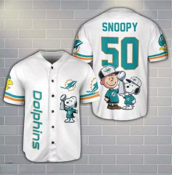Miami Dolphins NFL Baseball 3d Baseball Shirt