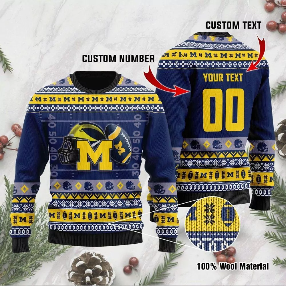 Michigan Wolverines Grateful Dead Party Ideas Christmas Awesome 3d ugly sweatshirt