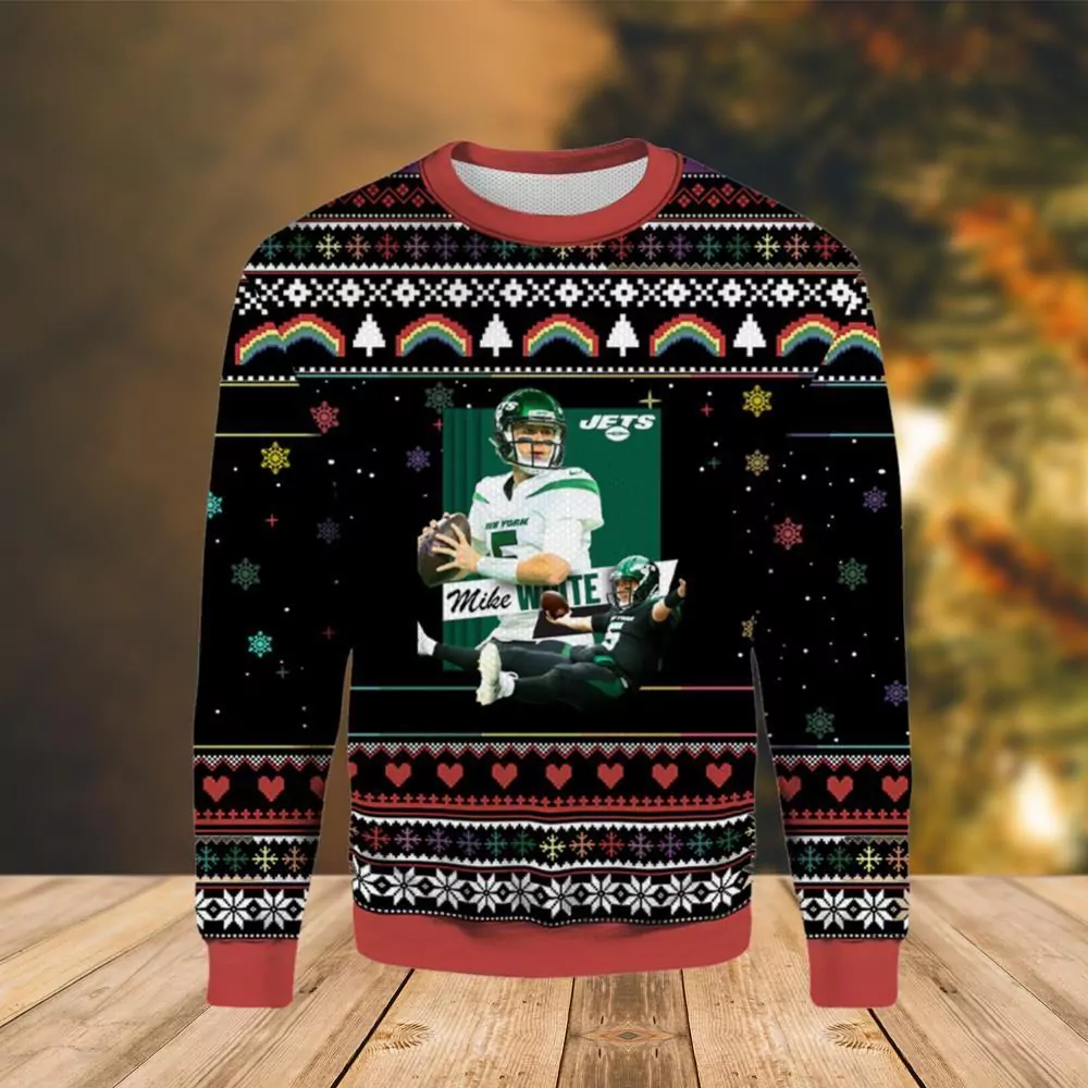 Mike White New York Jets Christmas Limited 3d ugly sweatshirt