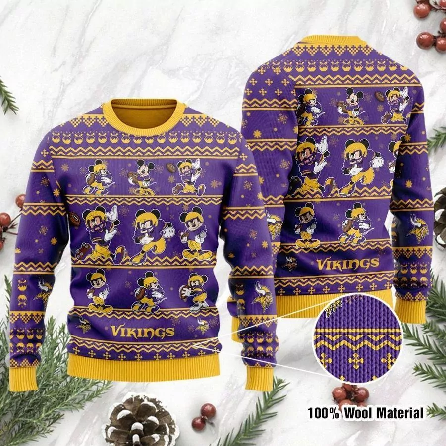 Minnesota Vikings Logo Checkered Flannel Square Design 3d ugly sweatshirt