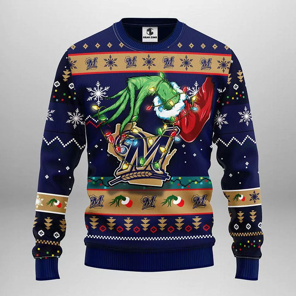 MLB Milwaukee Brewers Special Christmas 3d ugly sweatshirt