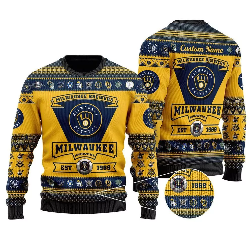 MLB Milwaukee Brewers Special Christmas 3d ugly sweatshirt