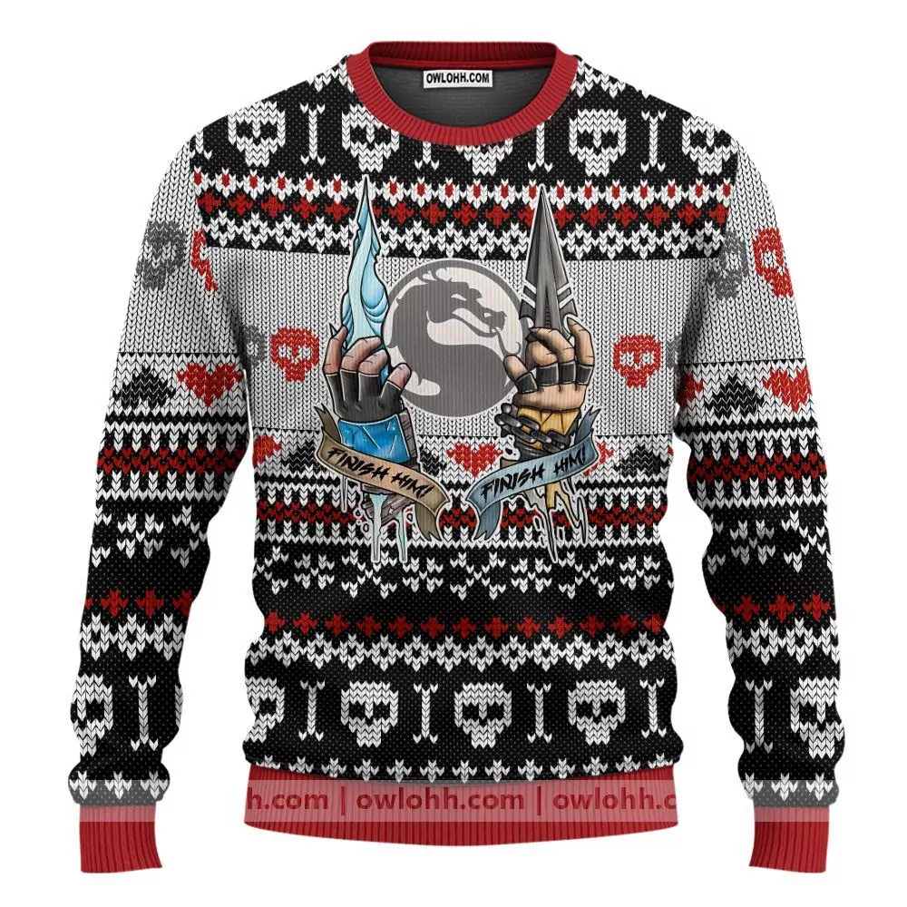 Mortal Kombat Sub Zero Christmas Limited 3d ugly sweatshirt