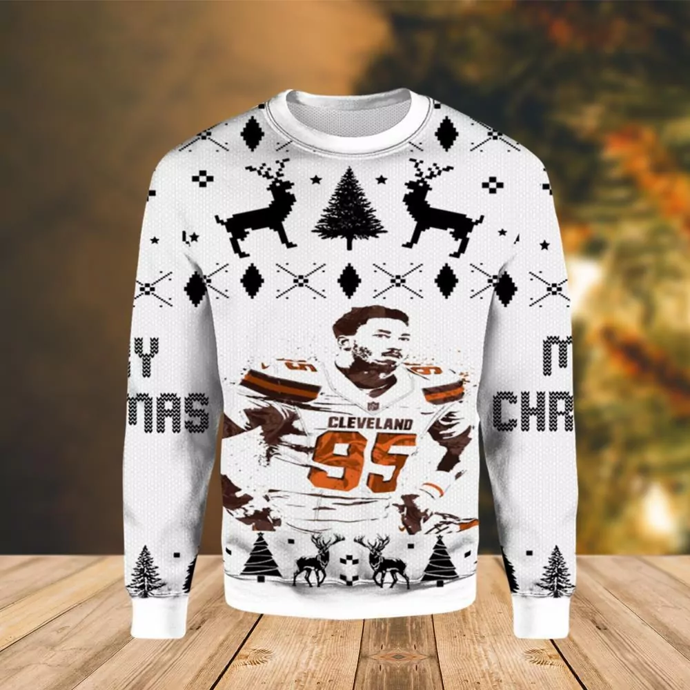 Myles Garret Cleveland Browns Christmas Limited 3d ugly sweatshirt