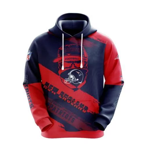 New England Patriots Pullover Football Hooded Jacket Fans Gift v5 3d